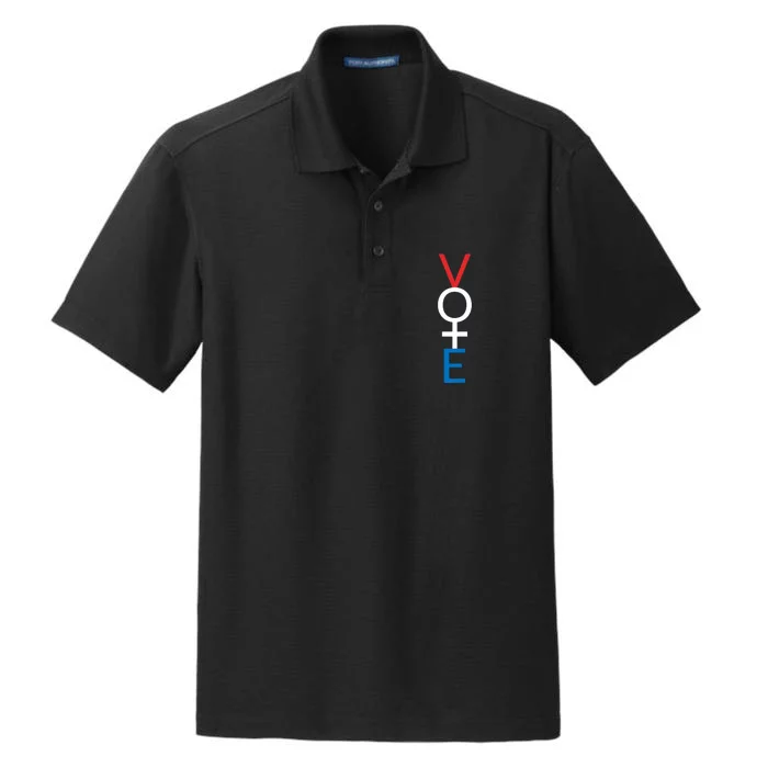 Feminist Vote Red White Blue Voting Election Gift Dry Zone Grid Performance Polo