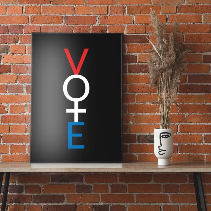 Feminist Vote Red White Blue Voting Election Gift Poster