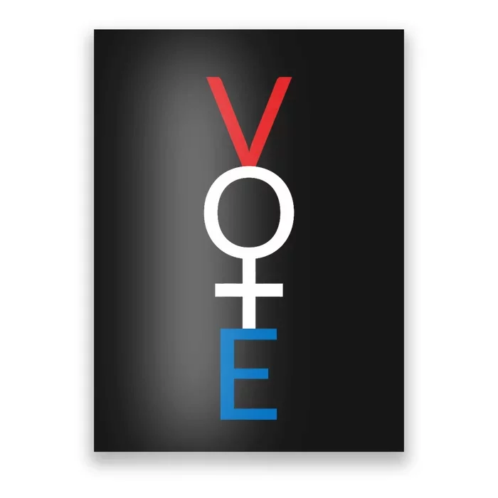 Feminist Vote Red White Blue Voting Election Gift Poster