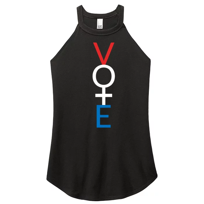 Feminist Vote Red White Blue Voting Election Gift Women’s Perfect Tri Rocker Tank