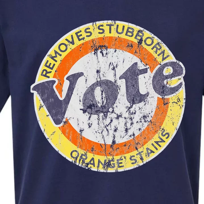 Funny Vote Removed Stubborn Orange Stains Anti Trump Sueded Cloud Jersey T-Shirt