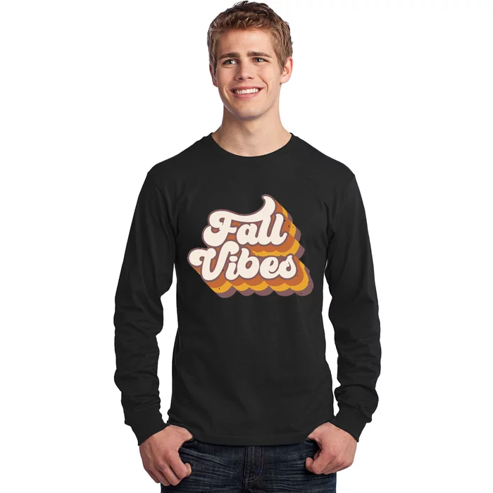 Fall Vibes Retro Fall Long Sleeve Shirt