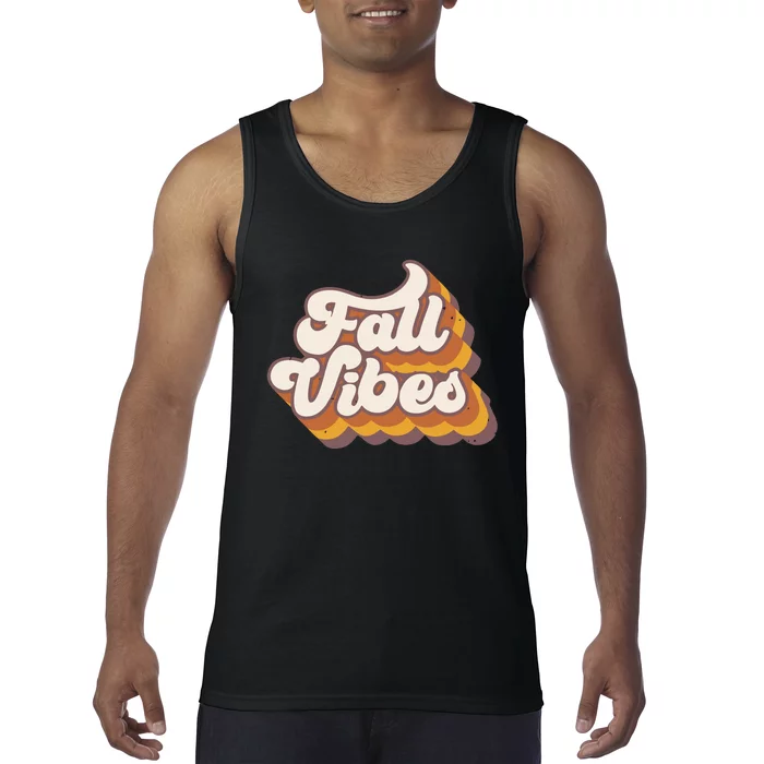 Fall Vibes Retro Fall Tank Top