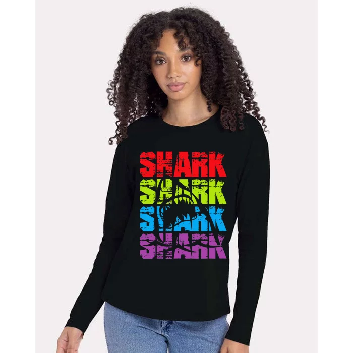 Funny Vintage Shark Design For Basking Goblin Shark Lovers Womens Cotton Relaxed Long Sleeve T-Shirt