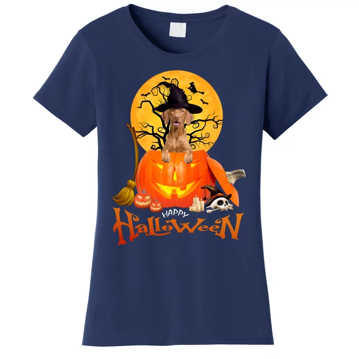 Funny Vizsla Spooky Halloween Women's T-Shirt