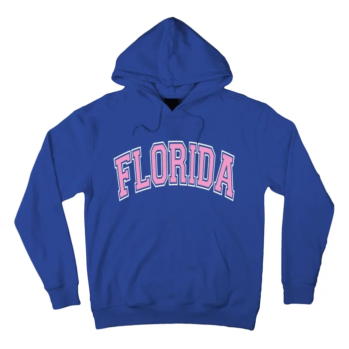 Florida Varsity Style Pink Text Meaningful Gift Hoodie