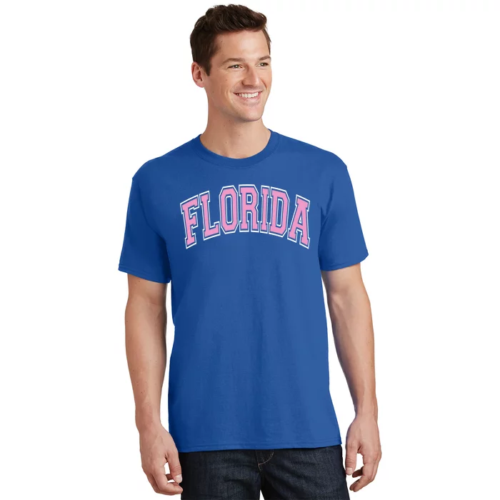 Florida Varsity Style Pink Text Meaningful Gift T-Shirt