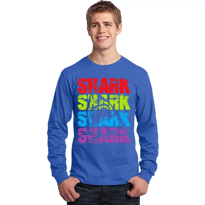 Funny Vintage Shark Design For Basking Goblin Shark Lovers Tall Long Sleeve T-Shirt