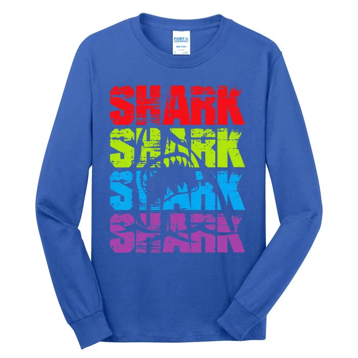 Funny Vintage Shark Design For Basking Goblin Shark Lovers Tall Long Sleeve T-Shirt