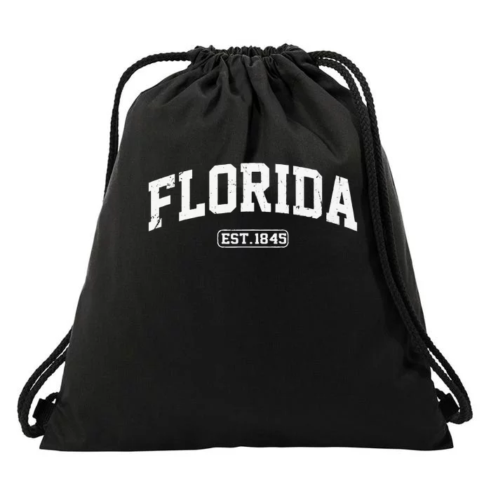 Florida Vintage State Athletic Style Drawstring Bag