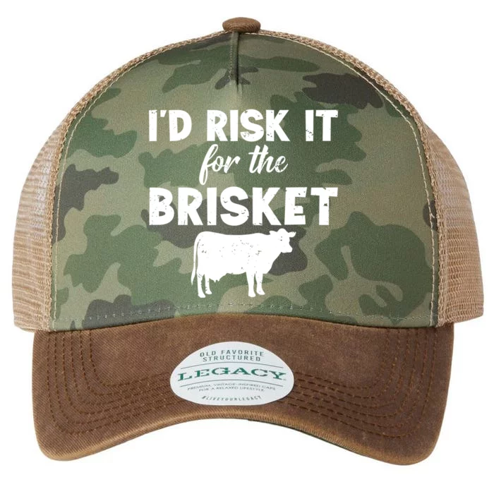 Funny Vintage Smoke Brisket Id Risk It For The Brisket Funny Gift Legacy Tie Dye Trucker Hat