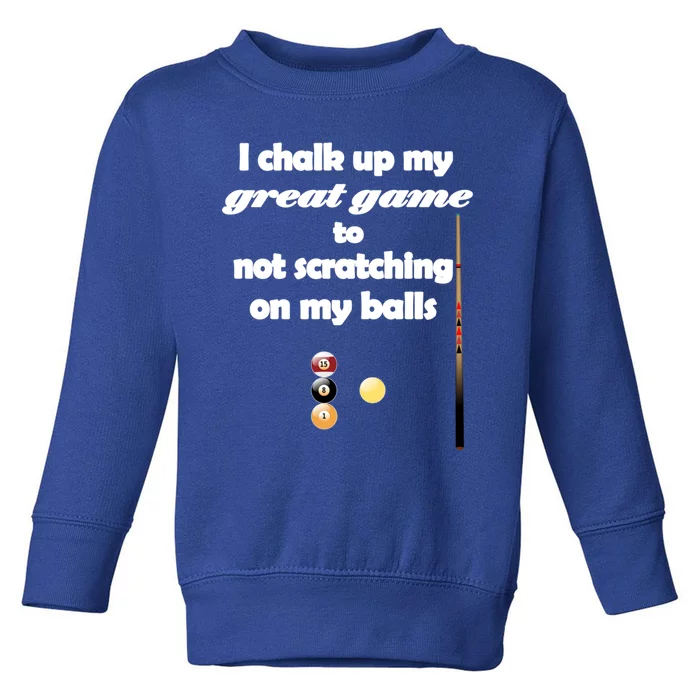 Funny Vulgar Scratching Balls Scratch Pool Billiards Pun Great Gift Toddler Sweatshirt