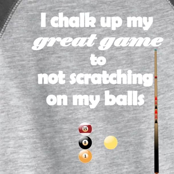 Funny Vulgar Scratching Balls Scratch Pool Billiards Pun Great Gift Toddler Fine Jersey T-Shirt