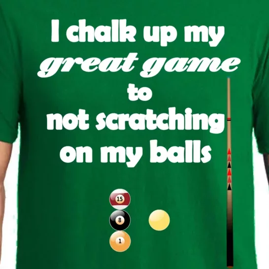 Funny Vulgar Scratching Balls Scratch Pool Billiards Pun Great Gift Pajama Set