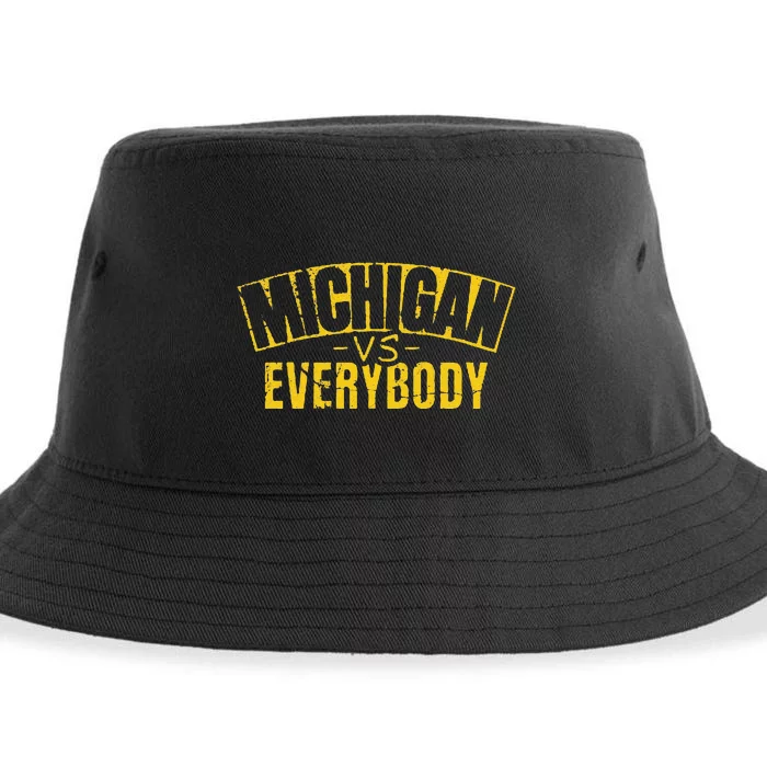 Funny Vintage Style Michigan College Football Team Michigan University Wolver Sustainable Bucket Hat