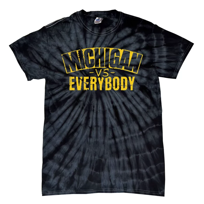 Funny Vintage Style Michigan College Football Team Michigan University Wolver Tie-Dye T-Shirt