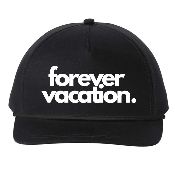 Forever Vacation Summer Break Snapback Five-Panel Rope Hat