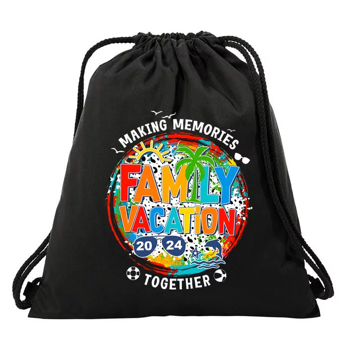 Family Vacation Summer Trip Making Memories Together Drawstring Bag