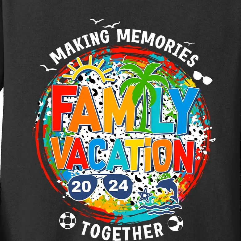 Family Vacation Summer Trip Making Memories Together Kids Long Sleeve Shirt