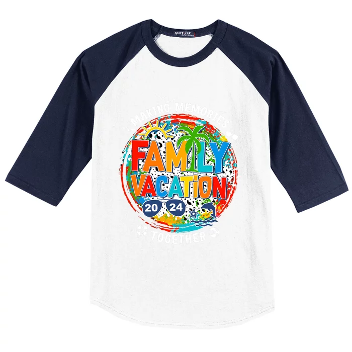 Family Vacation Summer Trip Making Memories Together Baseball Sleeve Shirt