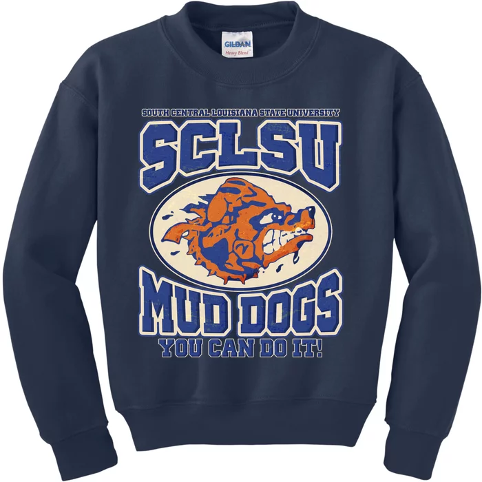 Funny Vintage SCLSU Mud Dogs Classic Football Kids Sweatshirt