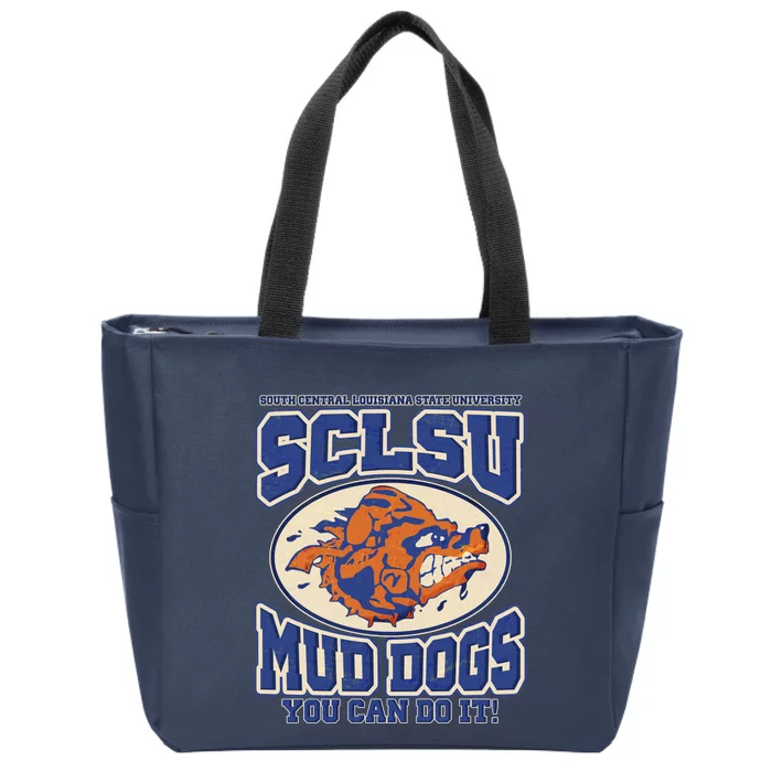 Funny Vintage SCLSU Mud Dogs Classic Football Zip Tote Bag