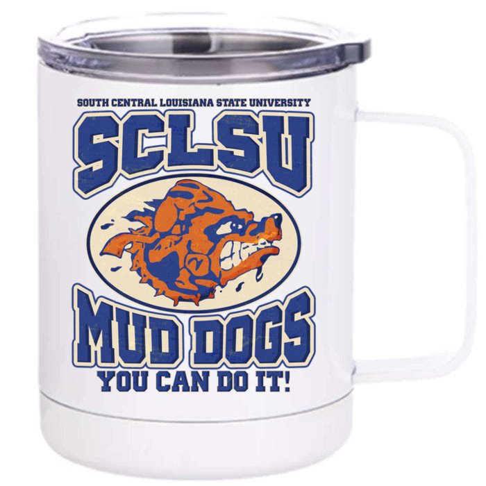 Funny Vintage SCLSU Mud Dogs Classic Football Front & Back 12oz Stainless Steel Tumbler Cup