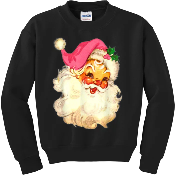 Funny Vintage Santa Claus Christmas Design Kids Sweatshirt