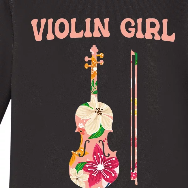 Funny Violin Stringed Musical Instrument Violin Baby Long Sleeve Bodysuit