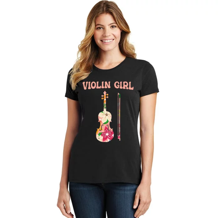 Funny Violin Stringed Musical Instrument Violin Women's T-Shirt