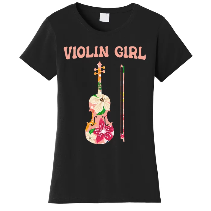 Funny Violin Stringed Musical Instrument Violin Women's T-Shirt