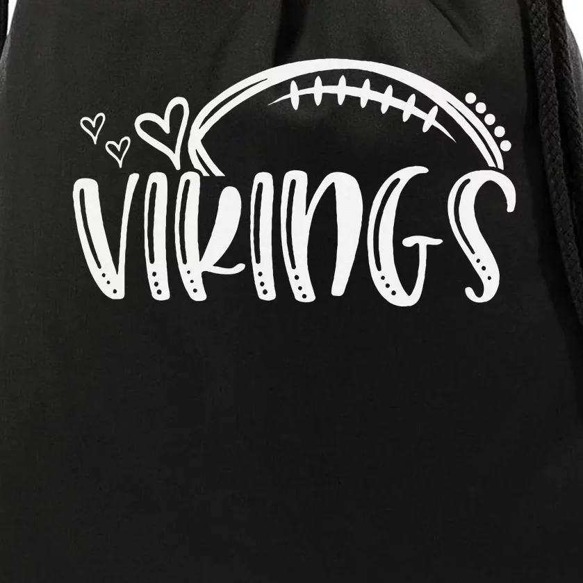 Football Vikings School Sports Fan Team Spirit Drawstring Bag