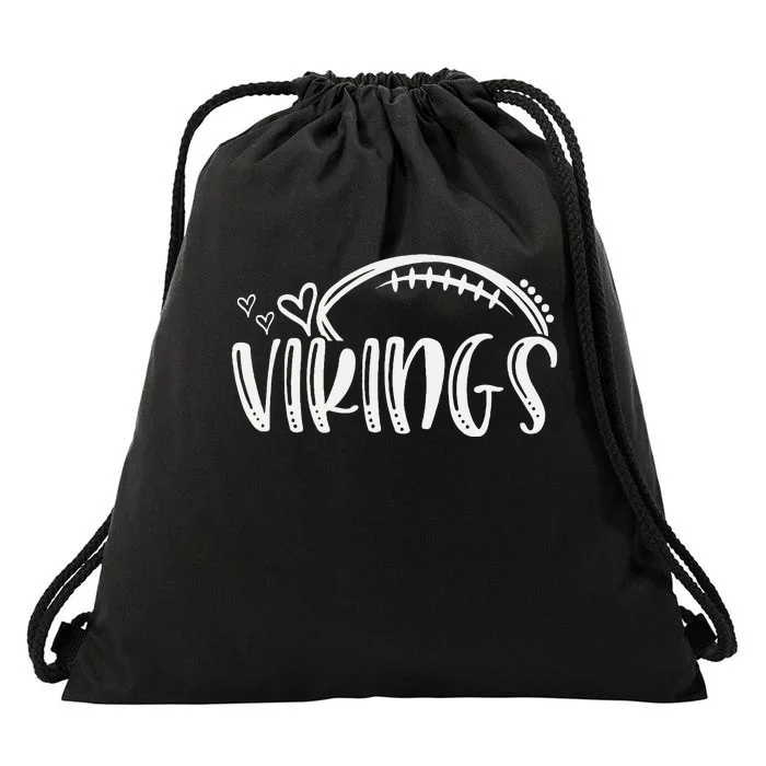 Football Vikings School Sports Fan Team Spirit Drawstring Bag