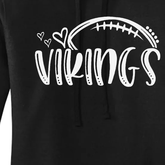 Football Vikings School Sports Fan Team Spirit Women's Pullover Hoodie