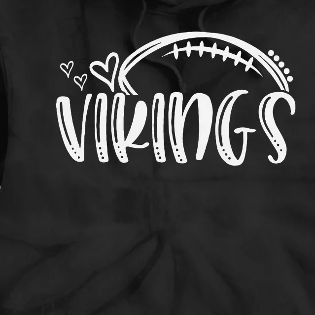 Football Vikings School Sports Fan Team Spirit Tie Dye Hoodie