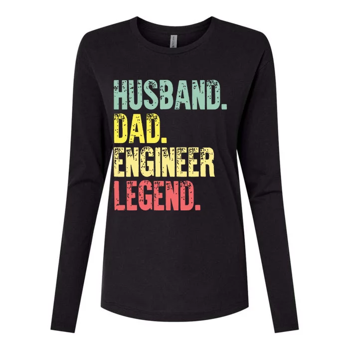 Funny Vintage Shirts Husband Dad Engineer Legend Retro Womens Cotton Relaxed Long Sleeve T-Shirt