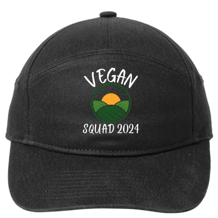 Funny Vegan Squad Vegetarian Veganism Diet Men Women Funny Vegan 7-Panel Snapback Hat