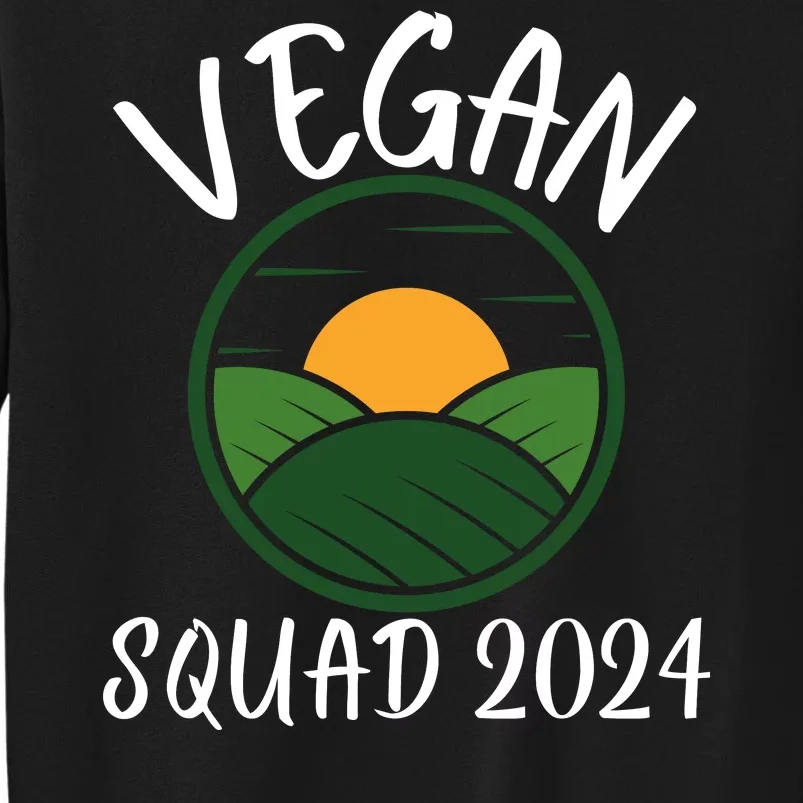 Funny Vegan Squad Vegetarian Veganism Diet Men Women Funny Vegan Tall Sweatshirt