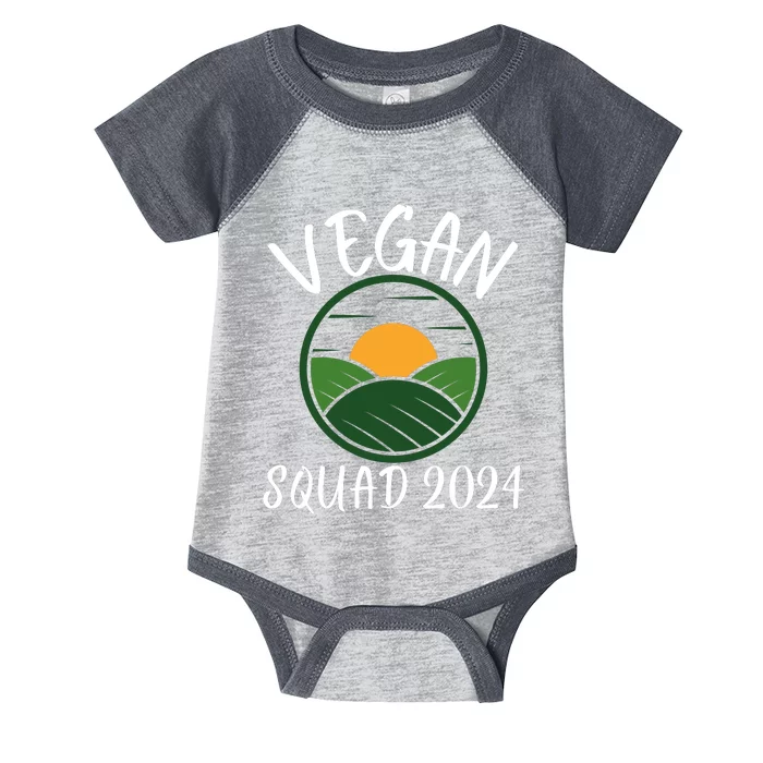 Funny Vegan Squad Vegetarian Veganism Diet Men Women Funny Vegan Infant Baby Jersey Bodysuit