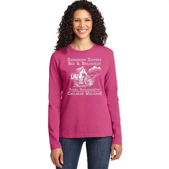 Funny Vintage Sanderson Sisters Bed And Breakfast Ladies Long Sleeve Shirt