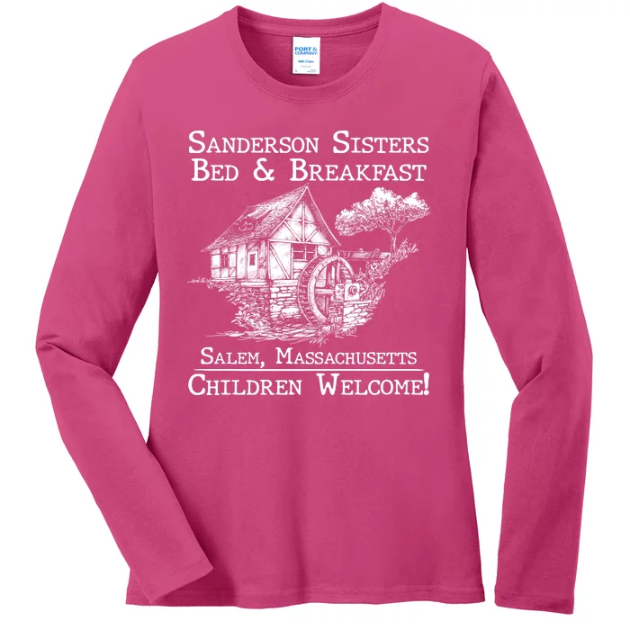 Funny Vintage Sanderson Sisters Bed And Breakfast Ladies Long Sleeve Shirt