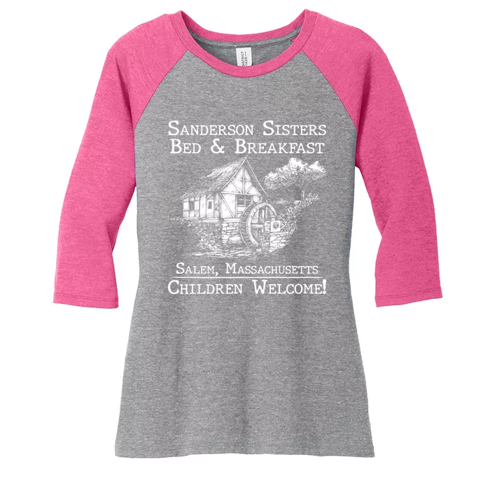 Funny Vintage Sanderson Sisters Bed And Breakfast Women's Tri-Blend 3/4-Sleeve Raglan Shirt