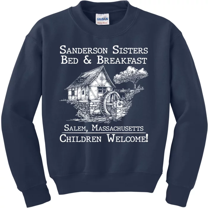 Funny Vintage Sanderson Sisters Bed And Breakfast Kids Sweatshirt