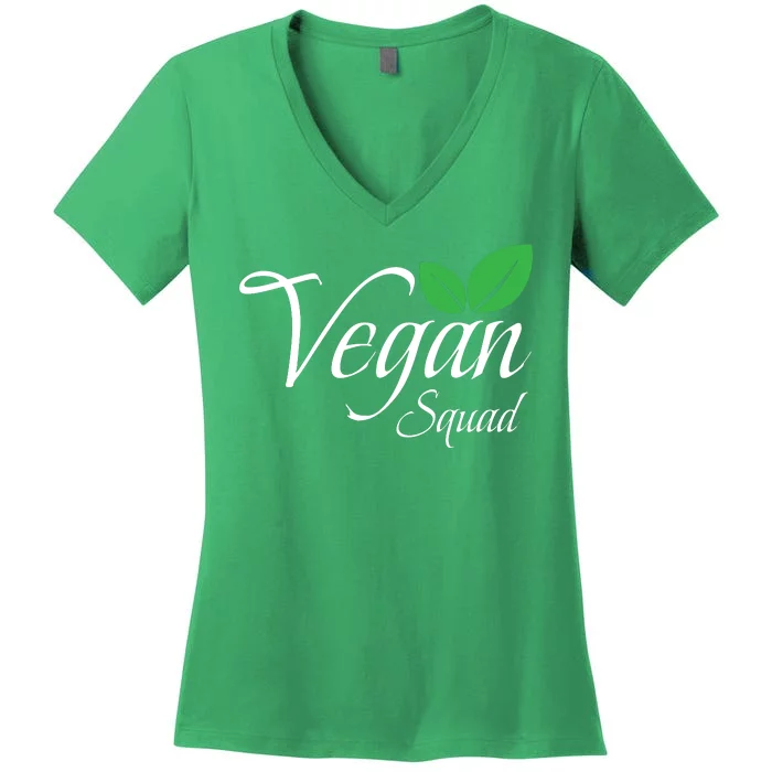 Funny Vegan Squad Vegetarian Veganism Diet Men Women Funny Vegan Women's V-Neck T-Shirt