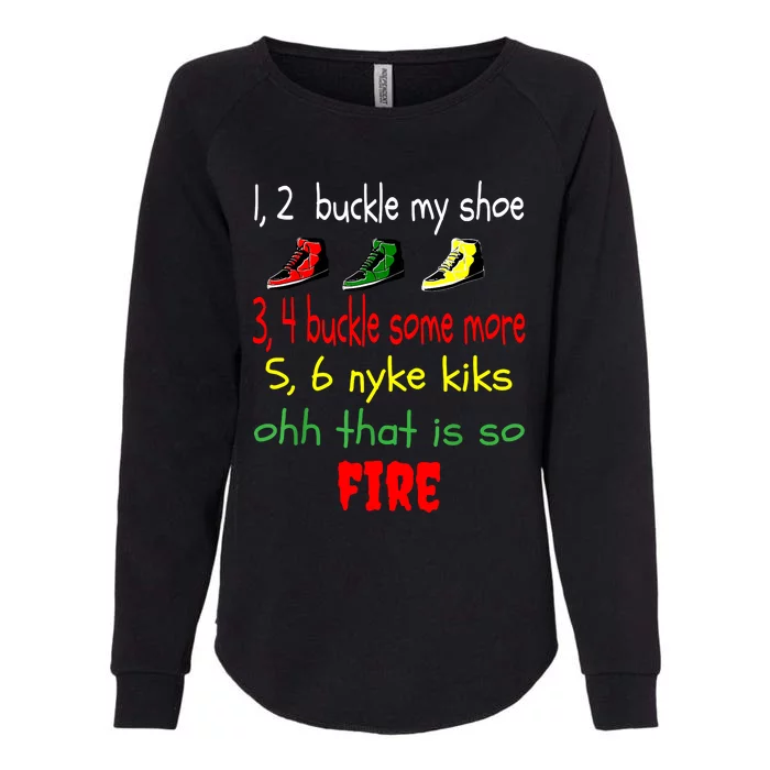 Funny Viral Song 1 2 Buckle My Shoe Womens California Wash Sweatshirt