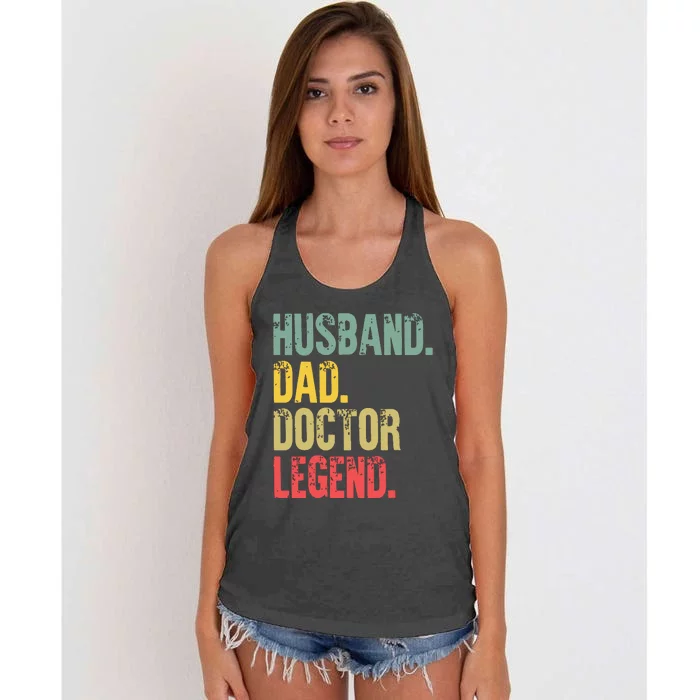 Funny Vintage Shirts Husband Dad Doctor Legend Retro Women's Knotted Racerback Tank