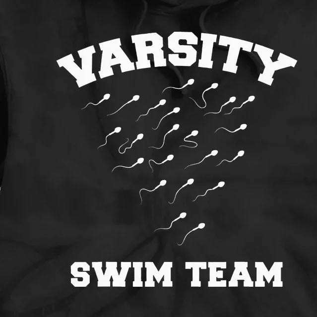 funny Varsity Swim Team Swimming Sperm Tie Dye Hoodie