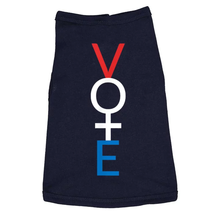 Feminist Vote Shirt Red White Blue Voting Election Doggie Tank