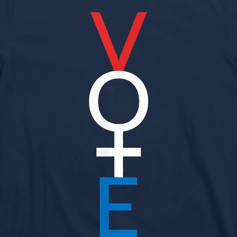 Feminist Vote Shirt Red White Blue Voting Election T-Shirt