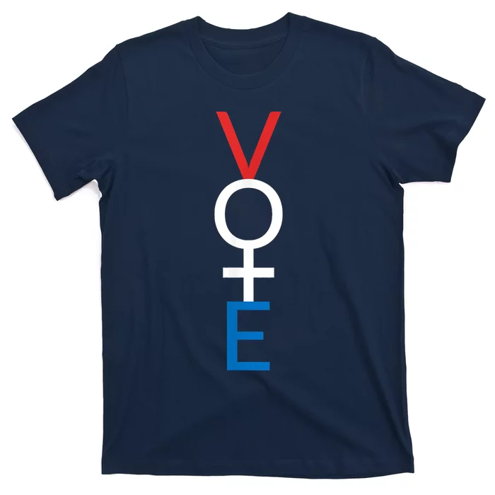 Feminist Vote Shirt Red White Blue Voting Election T-Shirt